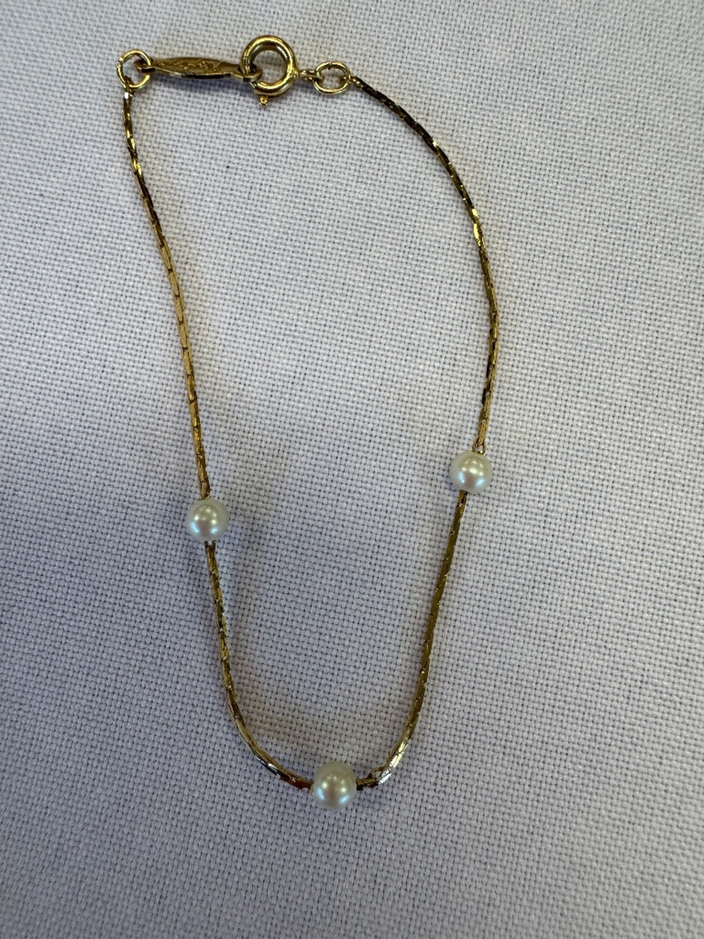 Napier Pearl Bracelet Gold Vintage